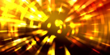 Parlayan ışıkları hareket ettirmenin havalı arka planı. Tasarımınız için canlı renkli bir portal şablonu. Işık ışınları ve hareket halindeki ışıldayan parçacıklar bir solucan deliği şekli oluşturuyor..