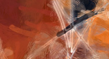 Soyut arkaplanda pürüzlü fırça darbeleri. Fırça boyası. Renkli boya darbeleri. Eşsiz duvar sanatı. Tuvaldeki modern sanat. Renkli çağdaş sanat eserleri.