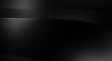 Siyah kıvrımlı yüzey. 3 boyutlu illüstrasyon. Soyut fütüristik geçmiş. Minimalist geometrik kapak tasarımı. Çarpık siyah çizgiler. Lüks dokuma duvar kağıdı. Zarif arkaplan.