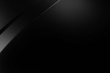 Siyah kıvrımlı yüzey. 3 boyutlu illüstrasyon. Soyut fütüristik geçmiş. Minimalist geometrik kapak tasarımı. Çarpık siyah çizgiler. Lüks dokuma duvar kağıdı. Zarif arkaplan.