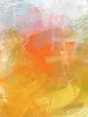 Soyut arkaplanda pürüzlü fırça darbeleri. Fırça boyası. Renkli boya darbeleri. Eşsiz duvar sanatı. Tuvaldeki modern sanat. Renkli çağdaş sanat eserleri.