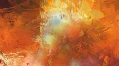 Soyut arkaplanda pürüzlü fırça darbeleri. Fırça boyası. Renkli boya darbeleri. Eşsiz duvar sanatı. Tuvaldeki modern sanat. Renkli çağdaş sanat eserleri.