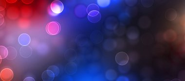 Kavramsal ışıklar duvar kağıdı. Güzel soyut çok renkli bokeh çemberleri parçacıklarla çevrili. Metninizi veya başlığınızı göstermek için boşluk ile odaklanmış olmayan canlı illüstrasyon. 