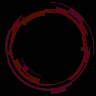 Fütürist dairesel gövde arayüzü elementi. Soyut çember geometrik arkaplan. Dijital teknolojinin grafiksel çizimi.