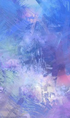 Soyut arkaplanda pürüzlü fırça darbeleri. Fırça boyası. Renkli boya darbeleri. Eşsiz duvar sanatı. Tuvaldeki modern sanat. Renkli çağdaş sanat eserleri.