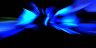 Güzel canlı renklerle enerji patlaması. Siyah arkaplanda izole edilmiş dinamik ışık ışınları. Parlayan renkli ışık parçacıklarının grafiksel 2D çizimi. Parlak tasarım şablonu.