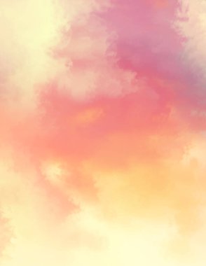 Modern fırça darbeleri. Poster, duvar sanatı, afiş, kart, kitap kapağı veya ambalaj için rahatlatıcı kompozisyonun yumuşak renkli çizimi. Pastel renklerle suluboya. 