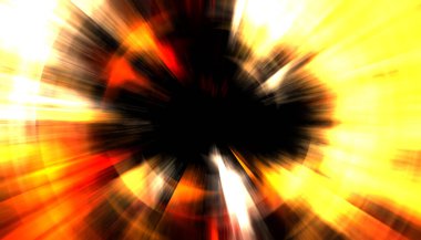 Muhteşem bir ışık gösterisi. Parlayan ışık ışınlarıyla renkli ve canlı parçacık patlaması. Çok renkli yıldız patlaması.