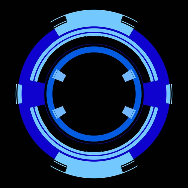 Futurisztikus Kör Alakú Hud Interfész Elem Absztrakt Kör Geometriai Háttér — Stock Fotó