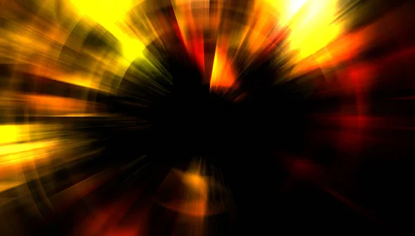 Velkolepá Světelná Show Barevný Pulzující Výbuch Částic Zářícími Paprsky Světla — Stock fotografie