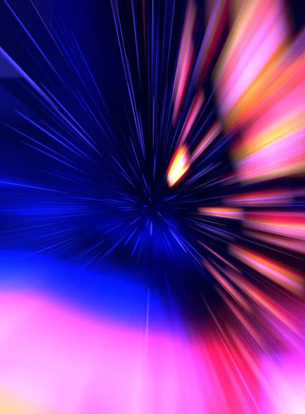 Colorful Vibrant Flashes Light Energy Warped Graphic Motion Background Dynamic — Stock Photo, Image