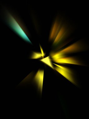 Parlayan ışıkları hareket ettirmenin havalı arka planı. Tasarımınız için canlı renkli bir portal şablonu. Işık ışınları ve hareket halindeki ışıldayan parçacıklar bir solucan deliği şekli oluşturuyor..