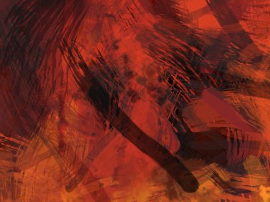 Soyut arkaplanda pürüzlü fırça darbeleri. Fırça boyası. Renkli boya darbeleri. Eşsiz duvar sanatı. Tuvaldeki modern sanat. Renkli çağdaş sanat eserleri.