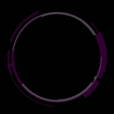 Fütürist dairesel gövde arayüzü elementi. Soyut çember geometrik arkaplan. Dijital teknolojinin grafiksel çizimi.