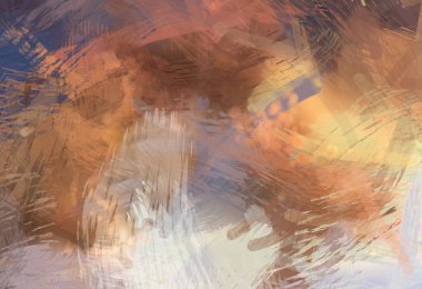 Soyut arkaplanda pürüzlü fırça darbeleri. Fırça boyası. Renkli boya darbeleri. Eşsiz duvar sanatı. Tuvaldeki modern sanat. Renkli çağdaş sanat eserleri.