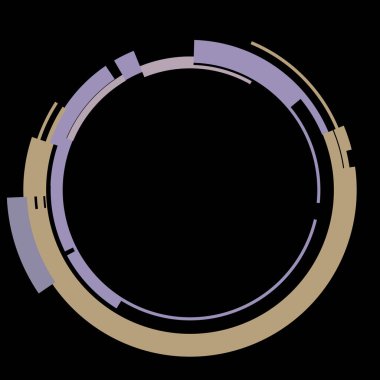 Fütürist dairesel gövde arayüzü elementi. Soyut çember geometrik arkaplan. Dijital teknolojinin grafiksel çizimi.