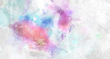 Soyut arkaplanda pürüzlü fırça darbeleri. Fırça boyası. Renkli boya darbeleri. Eşsiz duvar sanatı. Tuvaldeki modern sanat. Renkli çağdaş sanat eserleri.