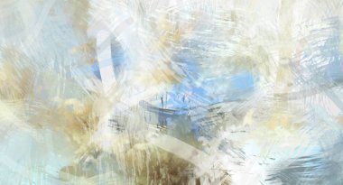 Soyut arkaplanda pürüzlü fırça darbeleri. Fırça boyası. Renkli boya darbeleri. Eşsiz duvar sanatı. Tuvaldeki modern sanat. Renkli çağdaş sanat eserleri.