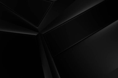 Lüks minimalist tasarım. Fütürist şablon. Karanlık elementleri olan birinci sınıf soyut duvar kâğıdı. Zarif bir zemin. Siyah üç boyutlu geometrik arkaplan. Poster, broşür, sunum için tasarım.