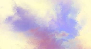 Modern fırça darbeleri. Poster, duvar sanatı, afiş, kart, kitap kapağı veya ambalaj için rahatlatıcı kompozisyonun yumuşak renkli çizimi. Pastel renklerle suluboya. 