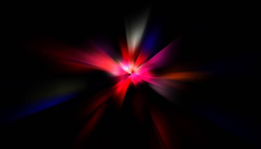 Parlayan yıldızın patlaması. Dinamik renkli arkaplan resmi. Parıldayan ışıklar duvar kağıdı. Tasarımınız için canlı şablon.