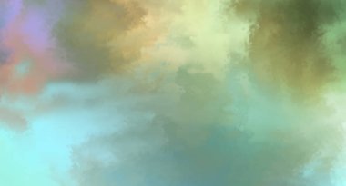 Modern fırça darbeleri. Poster, duvar sanatı, afiş, kart, kitap kapağı veya ambalaj için rahatlatıcı kompozisyonun yumuşak renkli çizimi. Pastel renklerle suluboya. 