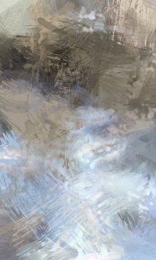 Soyut arkaplanda pürüzlü fırça darbeleri. Fırça boyası. Renkli boya darbeleri. Eşsiz duvar sanatı. Tuvaldeki modern sanat. Renkli çağdaş sanat eserleri.