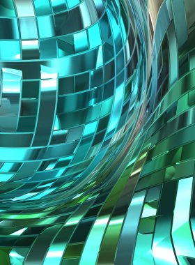 Metalik panel dokusunun 3 boyutlu çizimi. Renkli, parlak, soyut duvar kağıdı. Geometrik teknolojik parlak yansıtıcı arka plan. Yaratıcı parlak kavramsal arkaplan.