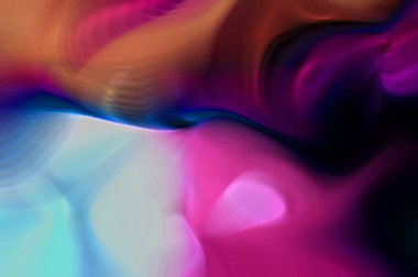 Hareketli girdapların soyut çizimi. Titreşimli renkli kıvrımların dönen akışı. Kıvrımlı ve kıvrımlı arka plan ve çizgiler. Garip duvar kâğıdı tasarımı. Dalgalanma arkaplanı.