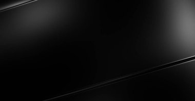 Geometrik katmanlı 3 boyutlu siyah arkaplan. Soyut koyu fütüristik duvar kağıdı. Zarif, parlak çizgili arka plan. Poster, broşür, sunum ve web sitesi için geometrik şablon tasarımı.