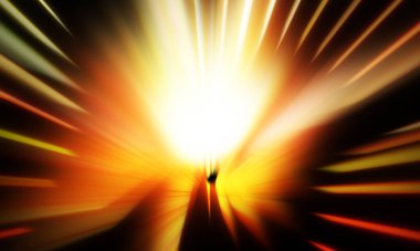 Siyah zemin üzerinde ışık parçacığı izleri. Parlayan parçacıkları ve çizgileri olan ışık patlaması yıldızı. Güzel hareketli soyut ışınlar duvar kağıdı. Renkli Patlama grafiği. Işık ışınlarının patlaması. 