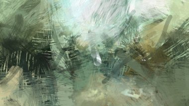 Soyut arkaplanda pürüzlü fırça darbeleri. Fırça boyası. Renkli boya darbeleri. Eşsiz duvar sanatı. Tuvaldeki modern sanat. Renkli çağdaş sanat eserleri.