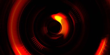 Fotoğraf makinesi konsepti. Soyut arkaplan. Dönen ışık ışınları. Hareketli kavramsal duvar kağıdı. Grafik dijital illüstrasyon. Parlayan neon ışıkları. Parlak sunum tasarım şablonu.