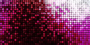 Parlayan ışıklar siyah arka planda parti izleri. Sahne veya stadyum ışıklarının dijital illüstrasyonu. Parlak desenli duvar kağıdı. Sahne ışıkları ile renkli ışıkların ihtişamlı arkaplanı.