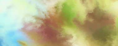 Modern fırça darbeleri. Poster, duvar sanatı, afiş, kart, kitap kapağı veya ambalaj için rahatlatıcı kompozisyonun yumuşak renkli çizimi. Pastel renklerle suluboya. 