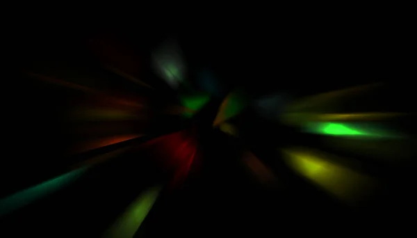 Kul Bakgrunn Bevegelige Glødelys Vibrerende Fargerik Portalmal Design Lysstråler Glødepartikler – stockfoto