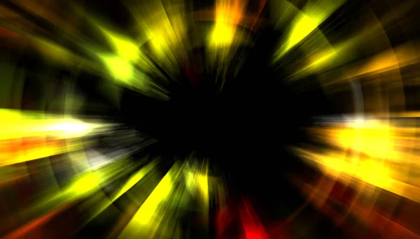 Espectacular Espectáculo Luces Explosión Colorida Vibrante Partículas Con Rayos Luz — Foto de Stock