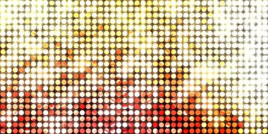 Parlayan ışıklar siyah arka planda parti izleri. Sahne veya stadyum ışıklarının dijital illüstrasyonu. Parlak desenli duvar kağıdı. Sahne ışıkları ile renkli ışıkların ihtişamlı arkaplanı.