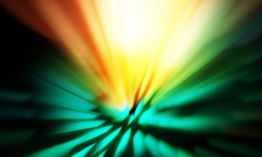 Siyah zemin üzerinde ışık parçacığı izleri. Parlayan parçacıkları ve çizgileri olan ışık patlaması yıldızı. Güzel hareketli soyut ışınlar duvar kağıdı. Renkli Patlama grafiği. Işık ışınlarının patlaması. 