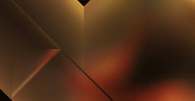 Geometrik dinamik şekiller. Gölgeli teknoloji dijital şablonu ve gradyan arka planda ışıklar. Modern basit geometrik renk gradyanı soyut arkaplan. 3B illüstrasyon. 