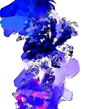 Mürekkep ve fosforlu kalemler yaratıcı çizimler. Beyaz arka planda boyama. El çizimi soyut renk dokuları. Poster, kart, davetiye, pankart, broşür, broşür için tasarım. Boyalı fırça darbeleri