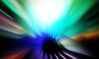 Siyah zemin üzerinde ışık parçacığı izleri. Parlayan parçacıkları ve çizgileri olan ışık patlaması yıldızı. Güzel hareketli soyut ışınlar duvar kağıdı. Renkli Patlama grafiği. Işık ışınlarının patlaması. 