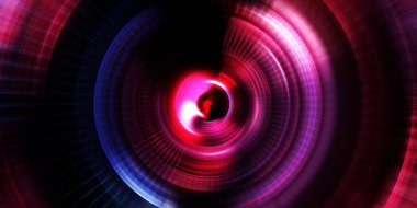 Parlayan neon ışıkları. Parlak sunum tasarım şablonu. Fotoğraf makinesi konsepti. Soyut arkaplan. Dönen ışık ışınları. Hareketli kavramsal duvar kağıdı. Grafik dijital illüstrasyon. 