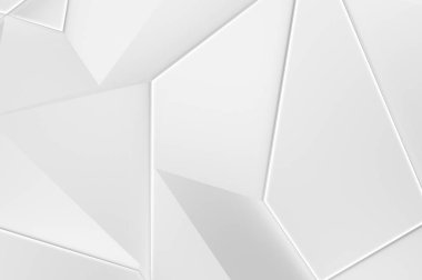 Beyaz 3d geometrik arka plan. Fütürist şablon. Karanlık elementleri olan birinci sınıf soyut duvar kâğıdı. Zarif bir zemin. Lüks minimalist tasarım. Poster, broşür, sunum için tasarım.