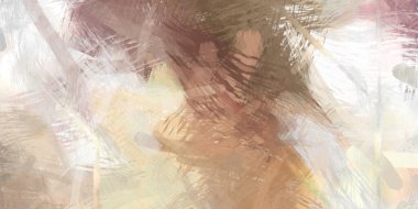 Soyut arkaplanda pürüzlü fırça darbeleri. Fırça boyası. Renkli boya darbeleri. Eşsiz duvar sanatı. Tuvaldeki modern sanat. Renkli çağdaş sanat eserleri.