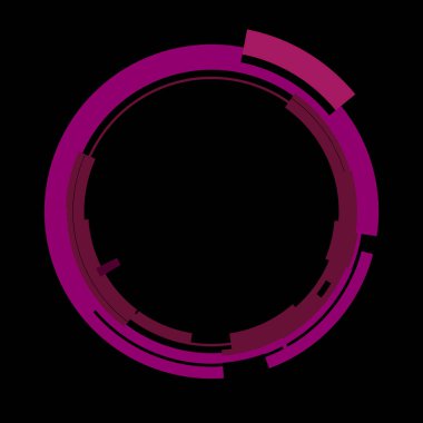 Fütürist dairesel gövde arayüzü elementi. Soyut çember geometrik arkaplan. Dijital teknolojinin grafiksel çizimi.