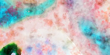 Kova desenli illüstrasyon. Çağdaş ve modern doku. Soyut renk boyama arka planı. Yaratıcı ve sanatsal duvar kağıdı. Fırçalanmış şekilleri ve lekeleri olan sanatsal duvar..