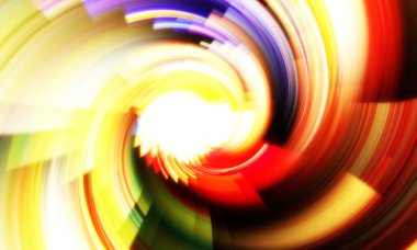 Dönen Işık gösterisi arka planı. Canlı renklerle donatılmış ruhani enerji girdabı. Renkli canlı hareket çizimi. Tanıtım geçmişi. Kutlama grafiği.