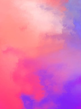 Modern fırça darbeleri. Poster, duvar sanatı, afiş, kart, kitap kapağı veya ambalaj için rahatlatıcı kompozisyonun yumuşak renkli çizimi. Pastel renklerle suluboya. 