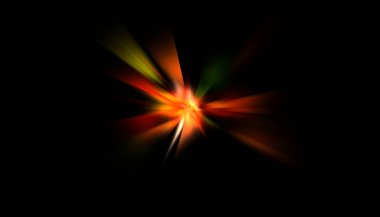 Parlayan yıldızın patlaması. Dinamik renkli arkaplan resmi. Parıldayan ışıklar duvar kağıdı. Tasarımınız için canlı şablon.